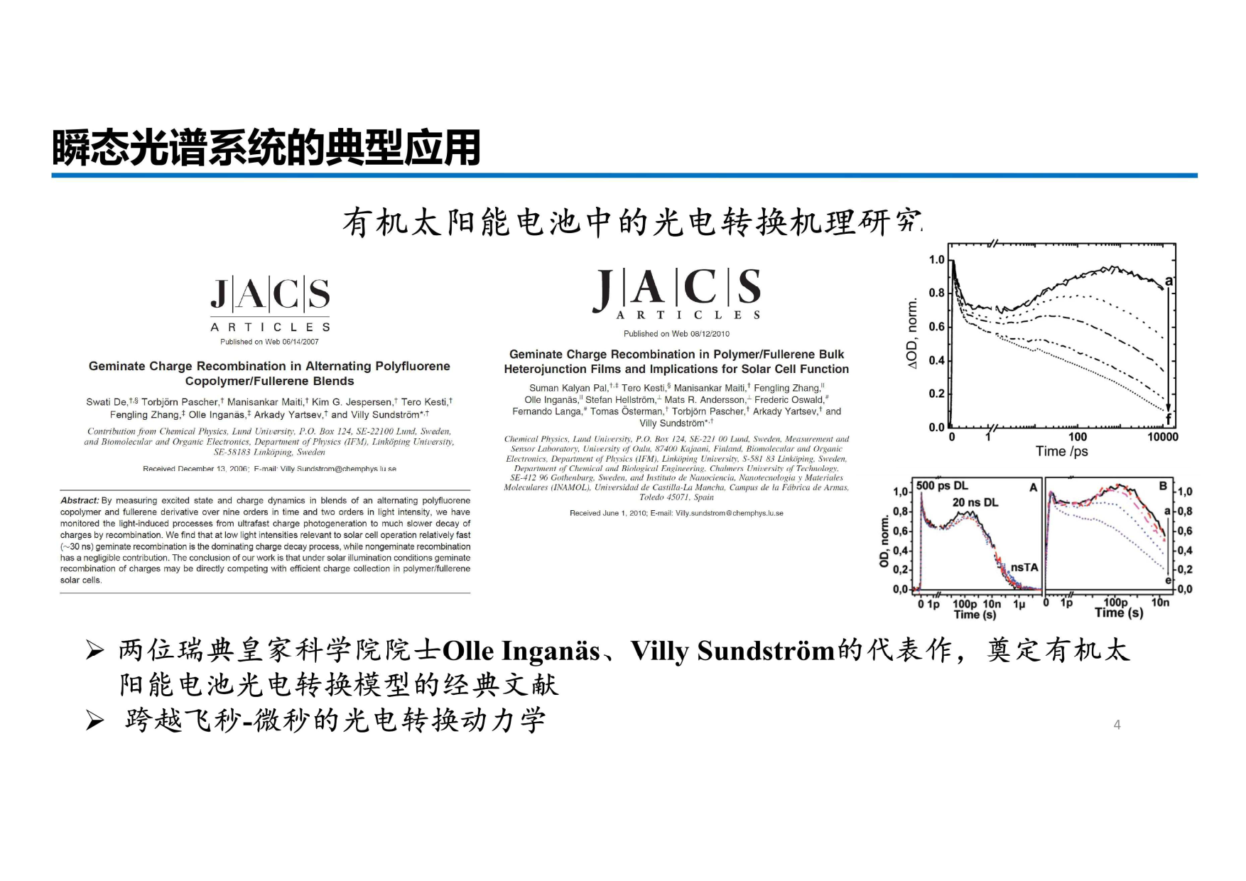 有机太阳能电池中的光电转换机理研究